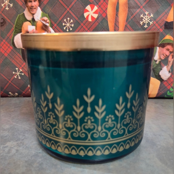 🆕️Bath & Body Works Cardamom & Suede Candle - Teal & Gold🔷️ - Picture 4 of 7